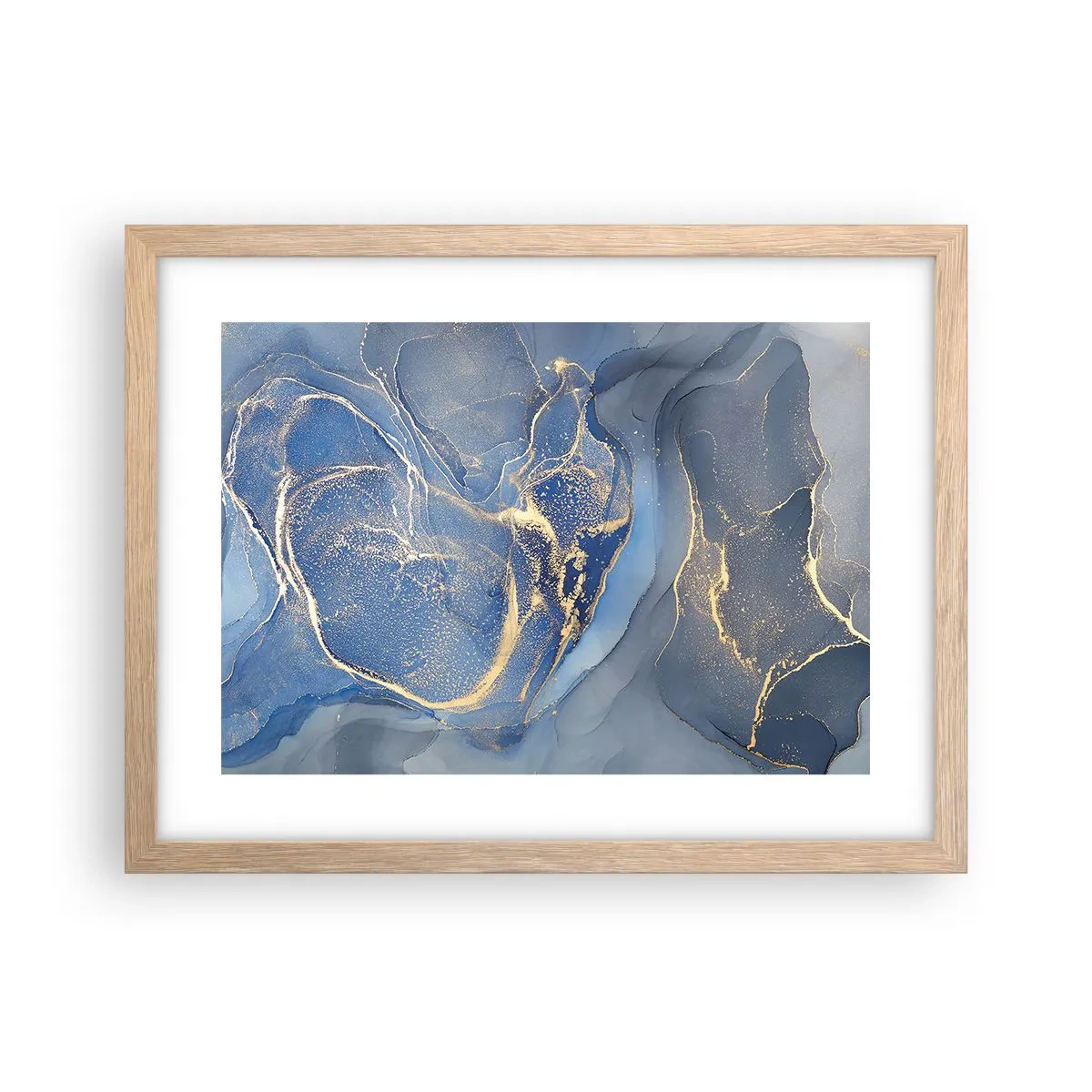 Affiche dans un chêne clair - Poster - Poussière d'or - 40x30 cm