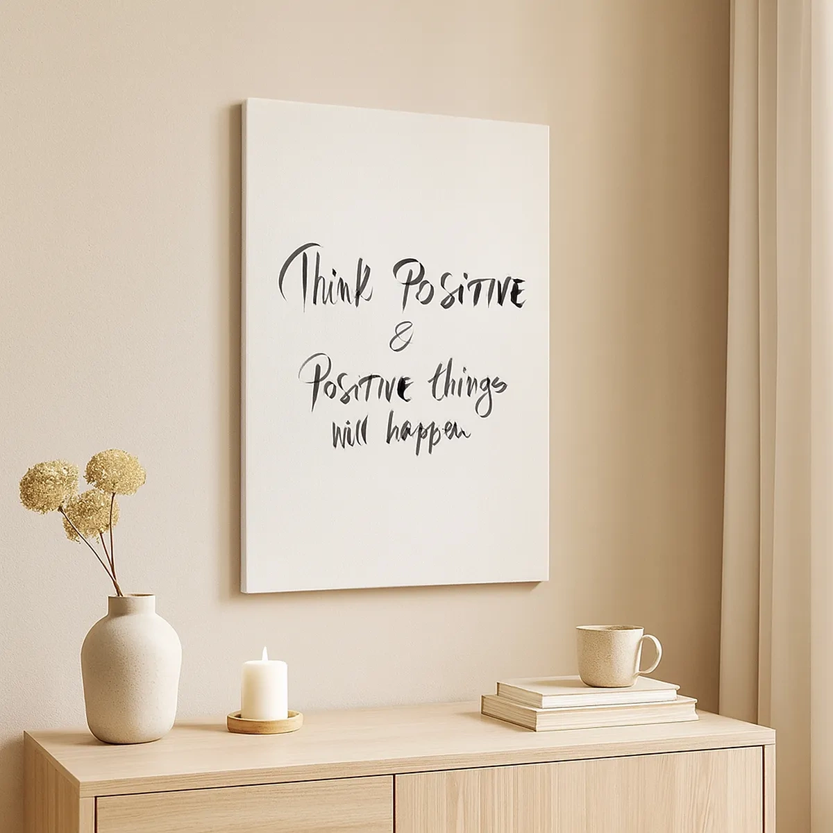 Impression sur toile - Image sur toile - Lettrage inspirant en noir sur fond blanc - 50x70cm - Comment vivre? - Décoration murale moderne pour le salon et la chambre ARTTOR