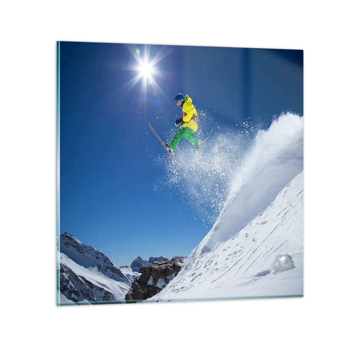 Impression sur verre - Image sur verre - Danse avec les montagnes - 40x40 cm