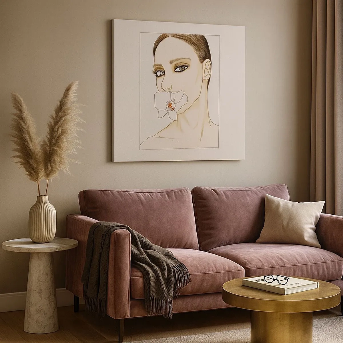 Impression sur toile - Image sur toile - Symbole de l'élégance et de la beauté - 30x30 cm