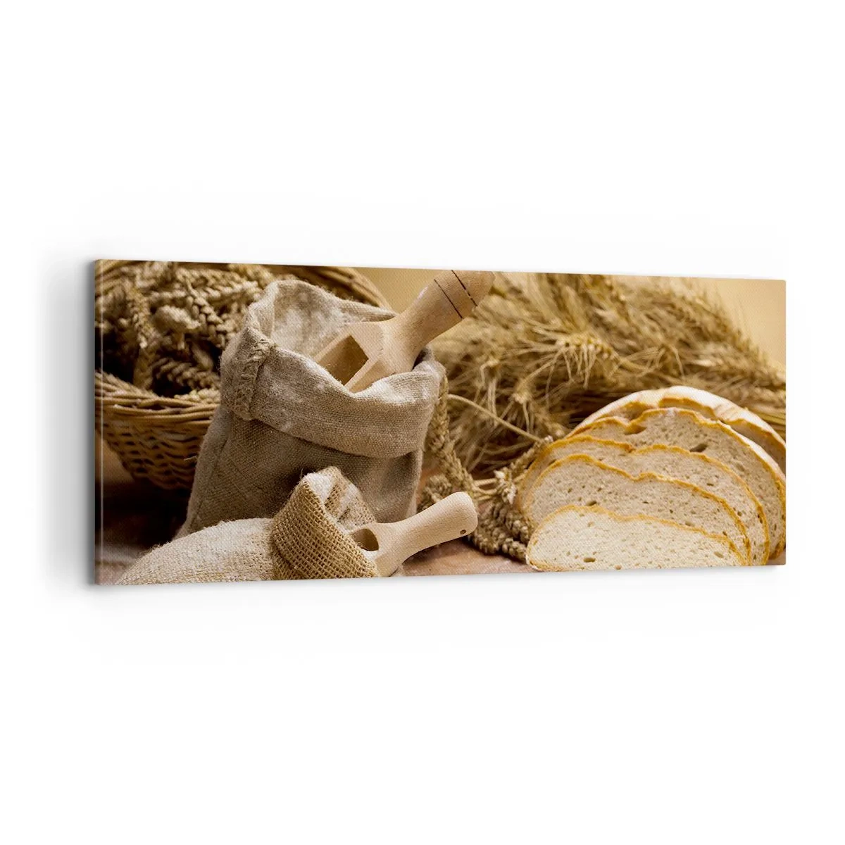 Impression sur toile - Image sur toile - Comment il coupe avec un couteau - 100x40 cm