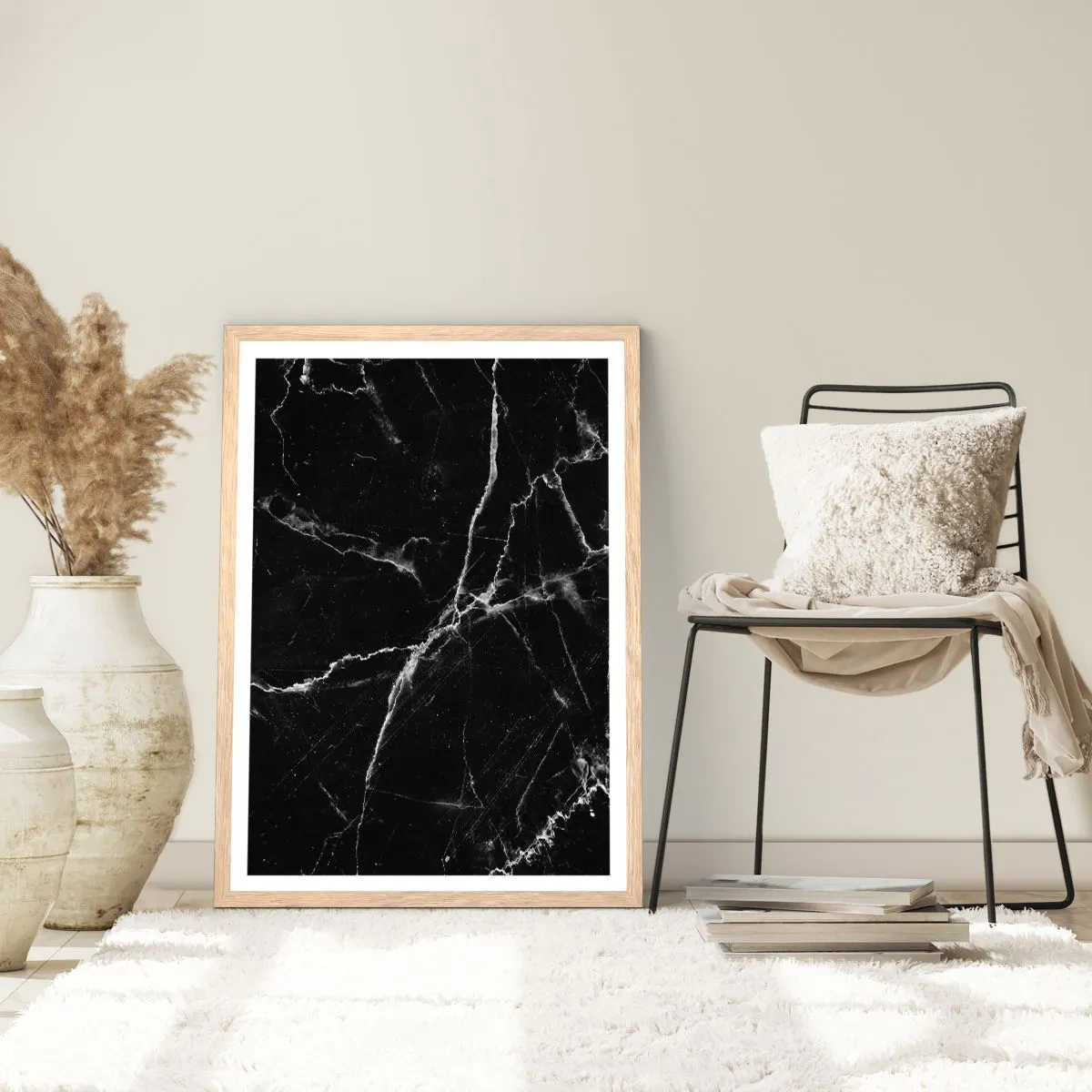 Affiche dans un chêne clair - Poster - La vie secrète de la pierre - 30x40 cm