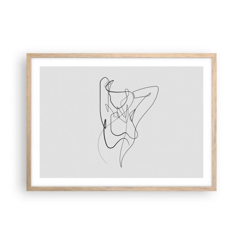 Affiche dans un chêne clair - Poster - Vraiment, tu es comme ça... - 70x50 cm