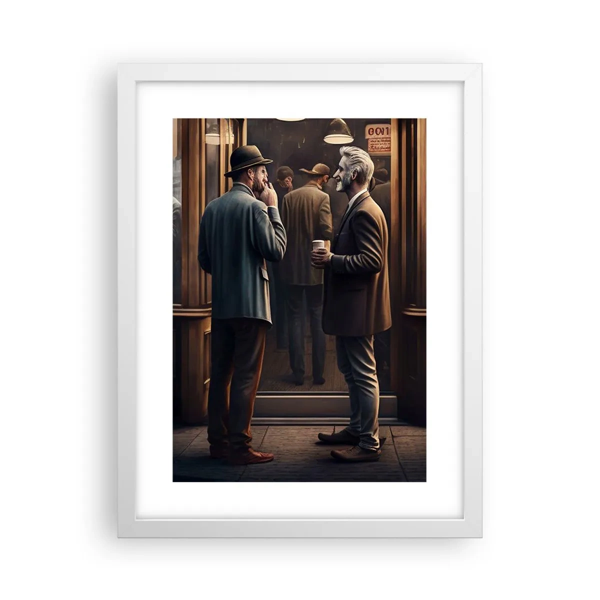 Affiche dans un cadre blanc - Poster - Bon moment de la journée - 30x40 cm