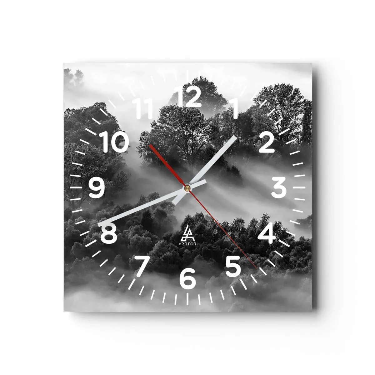 Horloge murale - Pendule murale - Sortir de son sommeil - 40x40 cm