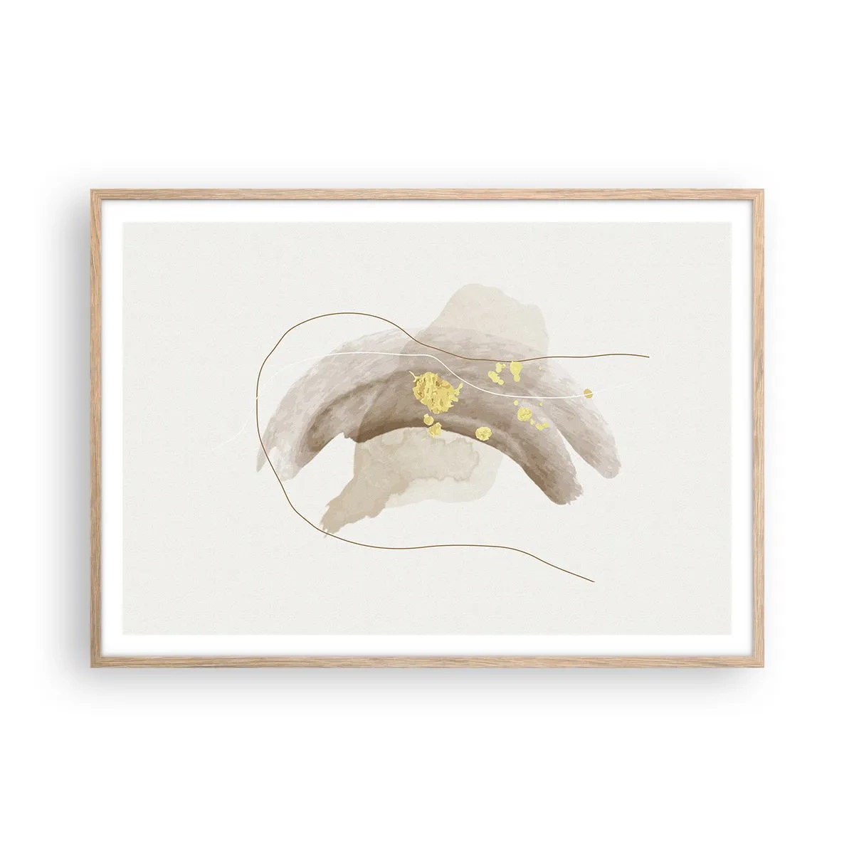 Affiche dans un chêne clair - Poster - rencontré dans l'espace - 100x70 cm