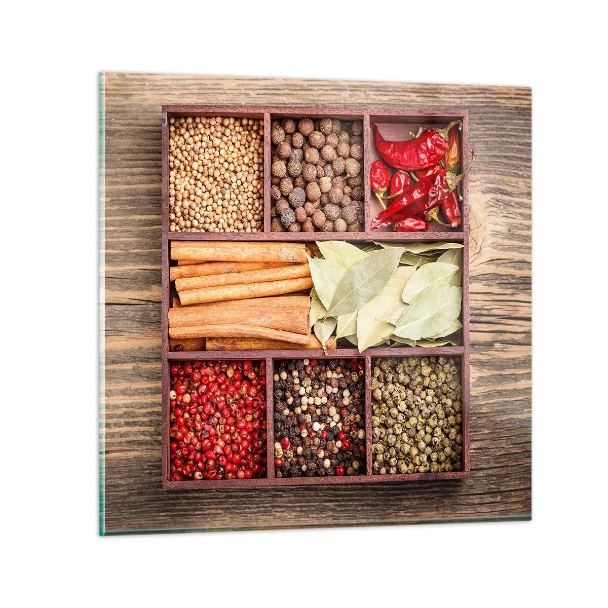 Impression sur verre - Image sur verre - Ordre des formes, bouquet d'arômes - 70x70 cm