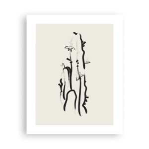 Affiche - Poster - Herbe à fleurs - 40x50 cm