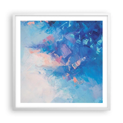 Affiche dans un cadre blanc - Poster - Abstraction hivernale - 60x60 cm