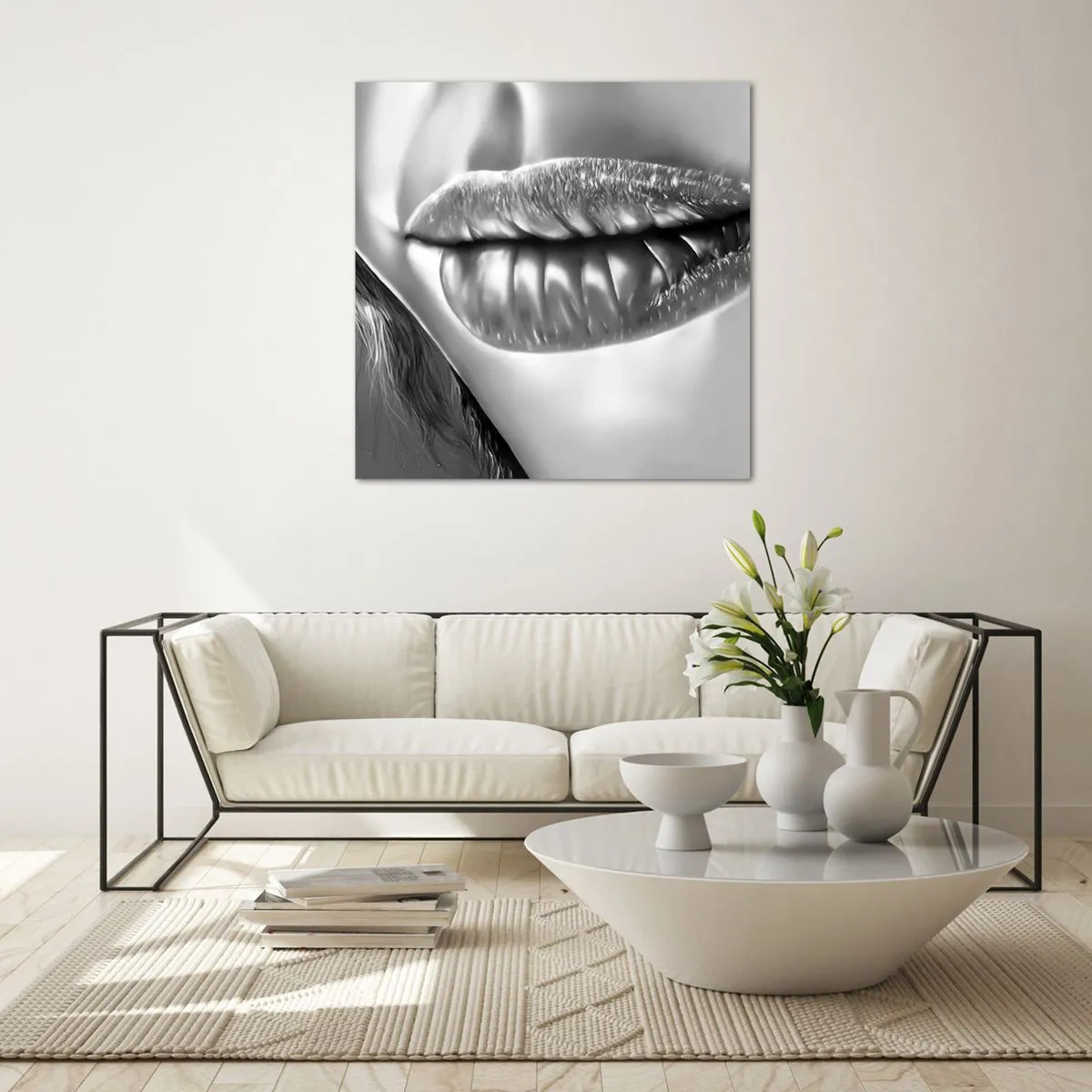 Impression sur verre - Image sur verre - Je sais à quoi tu penses… - 60x60 cm