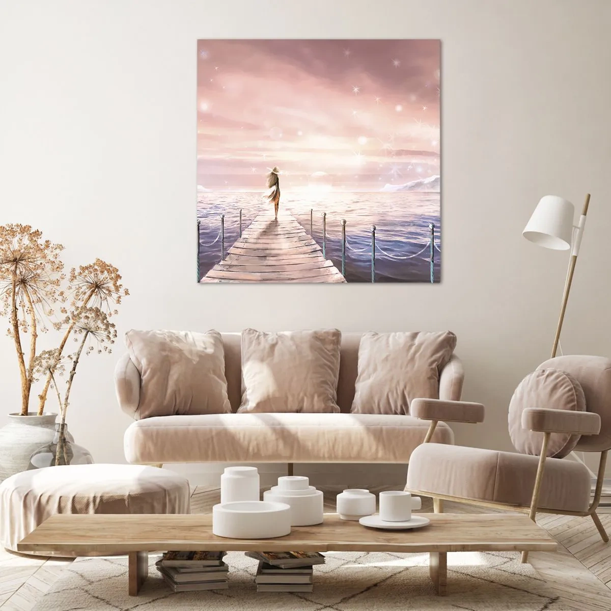 Impression sur toile - Image sur toile - A la lumière d'un rêve - 40x40 cm