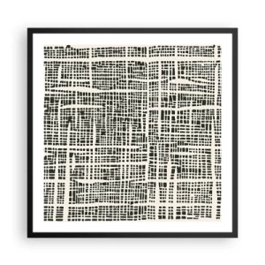 Affiche dans un cadre noir - Poster - Composition tissée - 60x60 cm