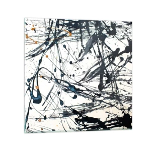 Impression sur verre - Image sur verre - Abstraction expressionniste - 70x70 cm