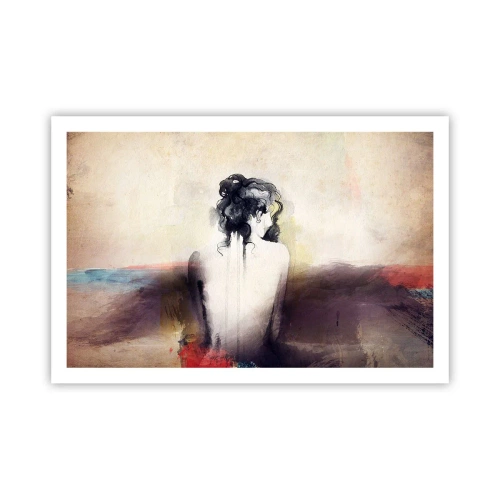 Affiche - Poster - Lignes lisses, formes ovales - 91x61 cm