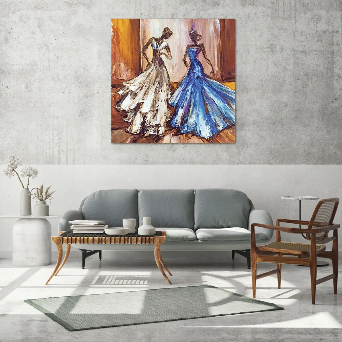 Impression sur verre - Image sur verre - Un duo reconnaissant - 70x70 cm