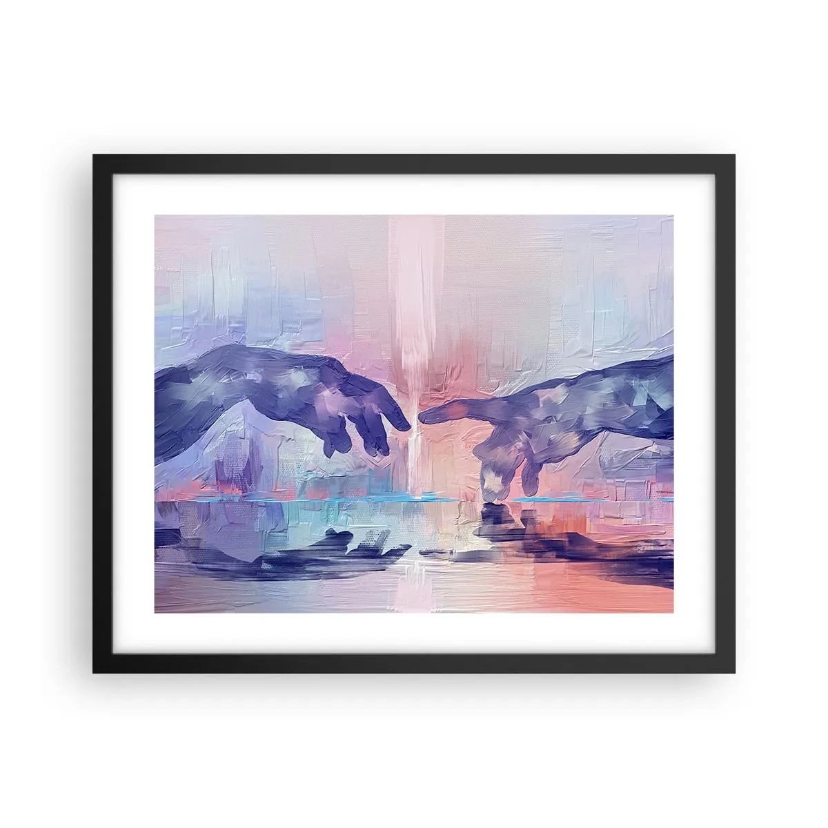 Affiche dans un cadre noir - Poster - Divine étincelle de vie - 50x40 cm