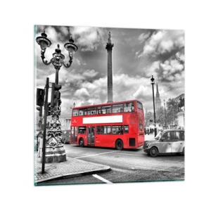 Impression sur verre - Image sur verre - La vraie circulation sanguine de la ville - 60x60 cm