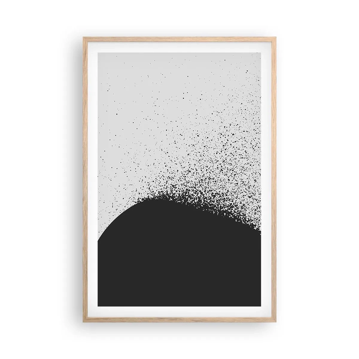 Affiche dans un chêne clair - Poster - Mouvement des molécules - 61x91 cm