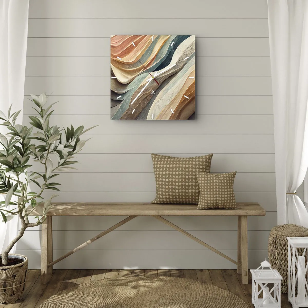 Horloge murale - Pendule murale - Le moment avant le changement - 30x30 cm