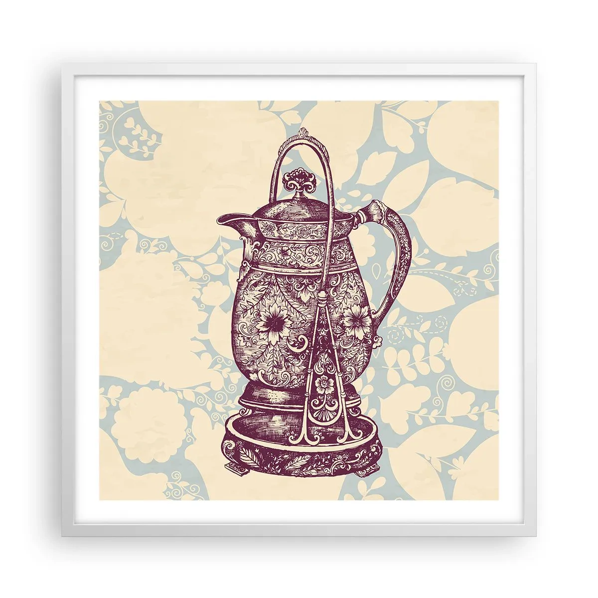 Affiche dans un cadre blanc - Poster - La beauté du quotidien - 60x60 cm