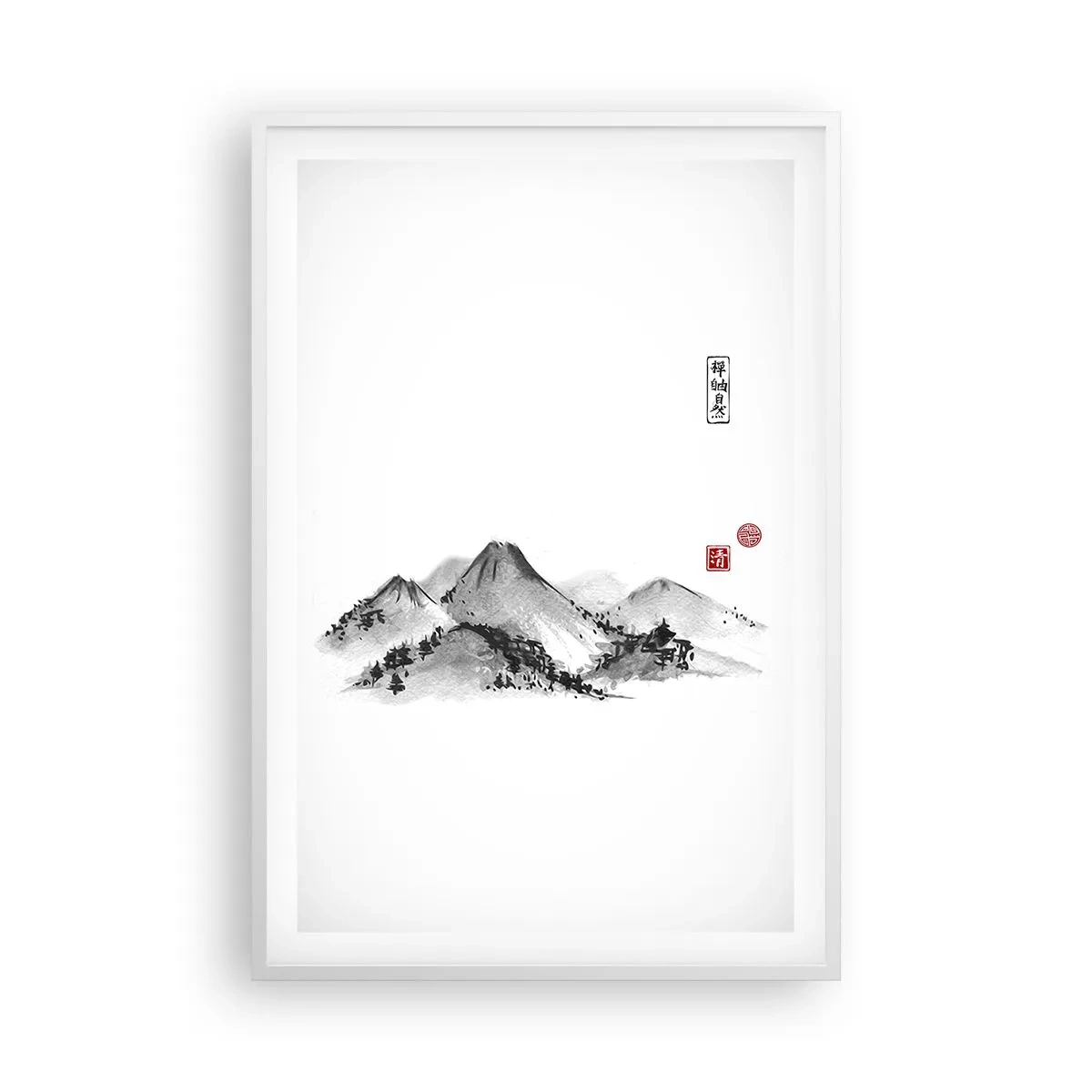 Affiche dans un cadre blanc - Poster - Au-delà de la distance - 61x91 cm