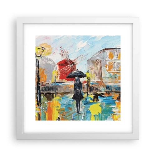 Affiche dans un cadre blanc - Poster - Légende parisienne - 30x30 cm