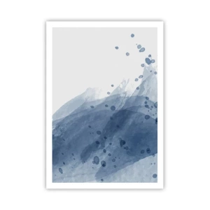 Affiche - Poster - Tulle bleu - 70x100 cm