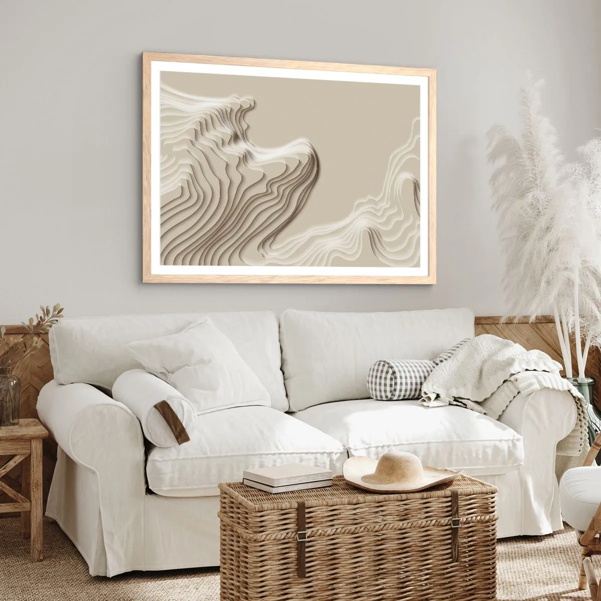 Affiche dans un chêne clair - Poster - Topographie artistique - 100x70 cm