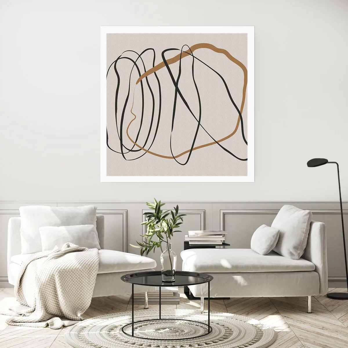 Affiche - Poster - Composition – danse en boucle - 50x50 cm