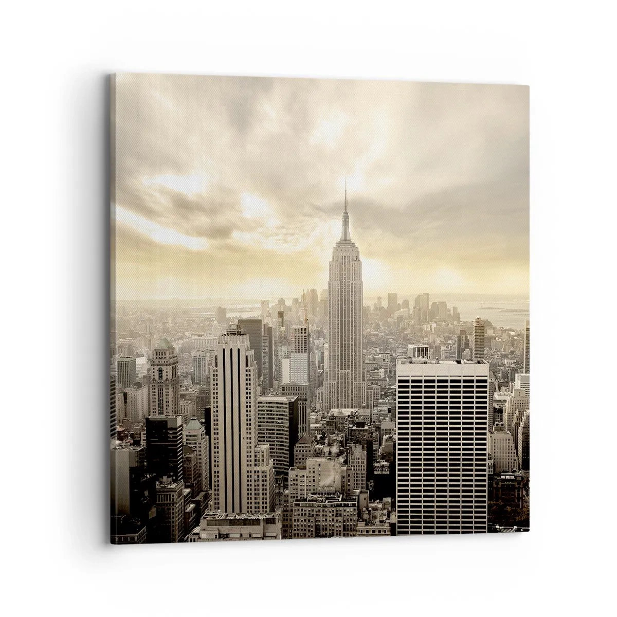 Impression sur toile - Image sur toile - New York tissé de gris - 70x70 cm