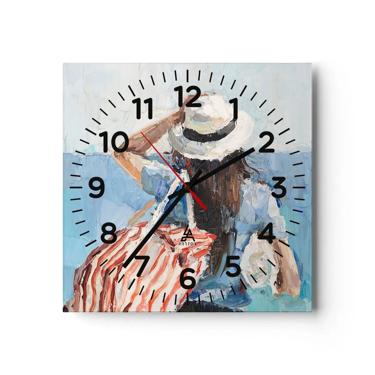 Horloge murale - Pendule murale - Bienvenue à vos vacances - 30x30 cm