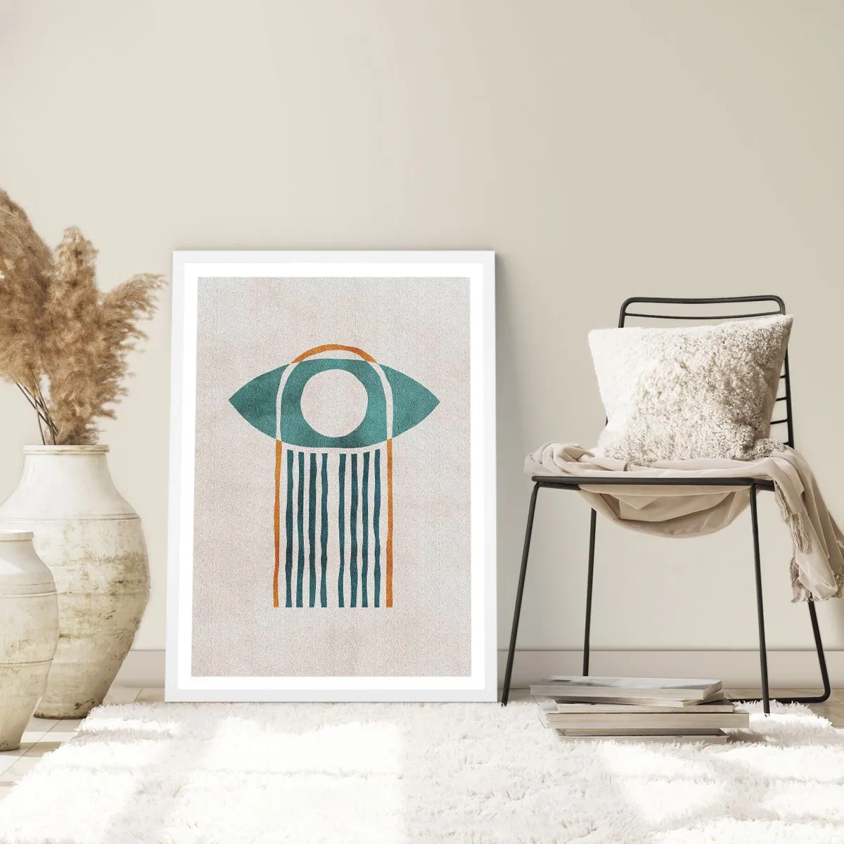 Affiche dans un cadre blanc - Poster - Signes et rituels - 40x50 cm