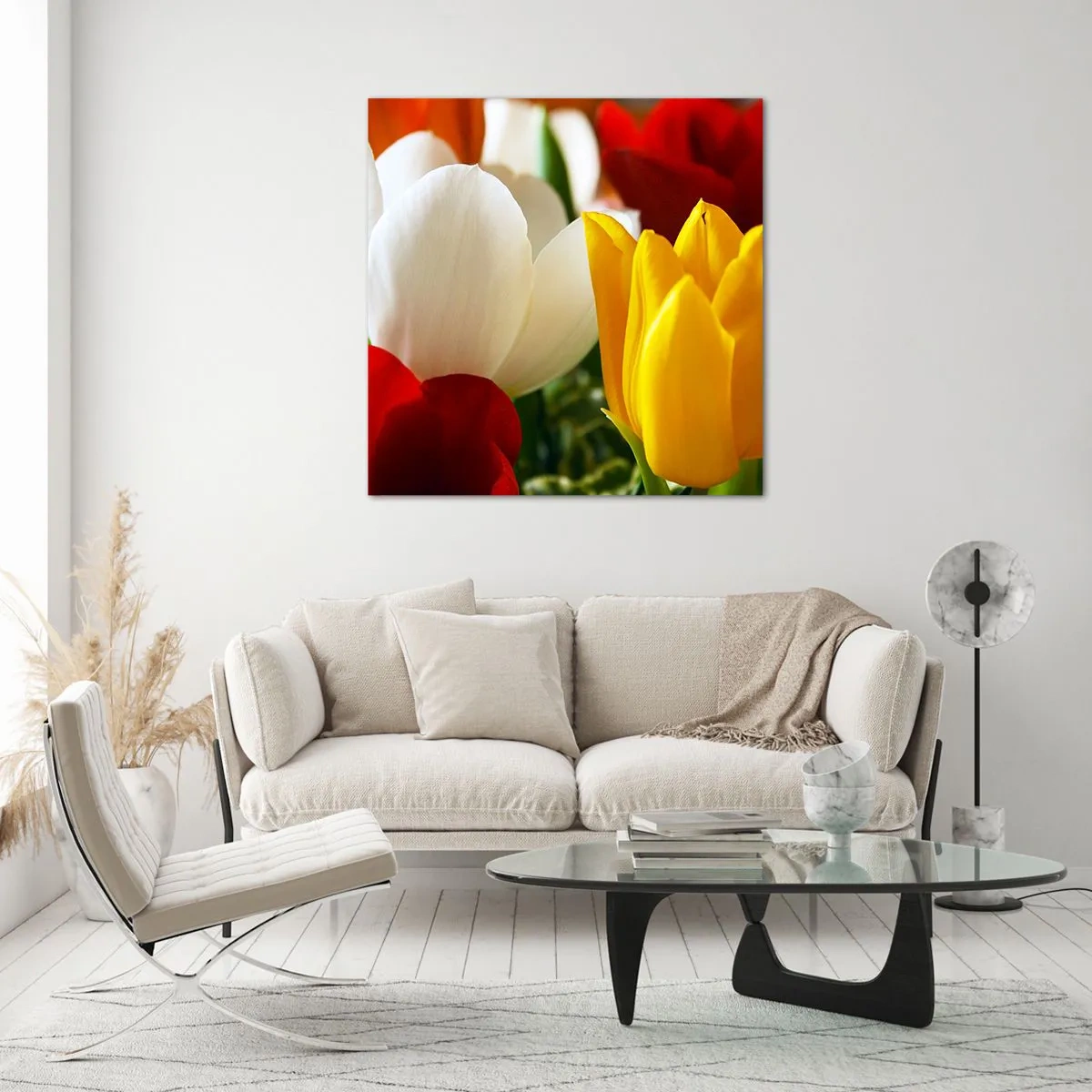 Impression sur verre - Image sur verre - La fièvre des tulipes - 70x70 cm