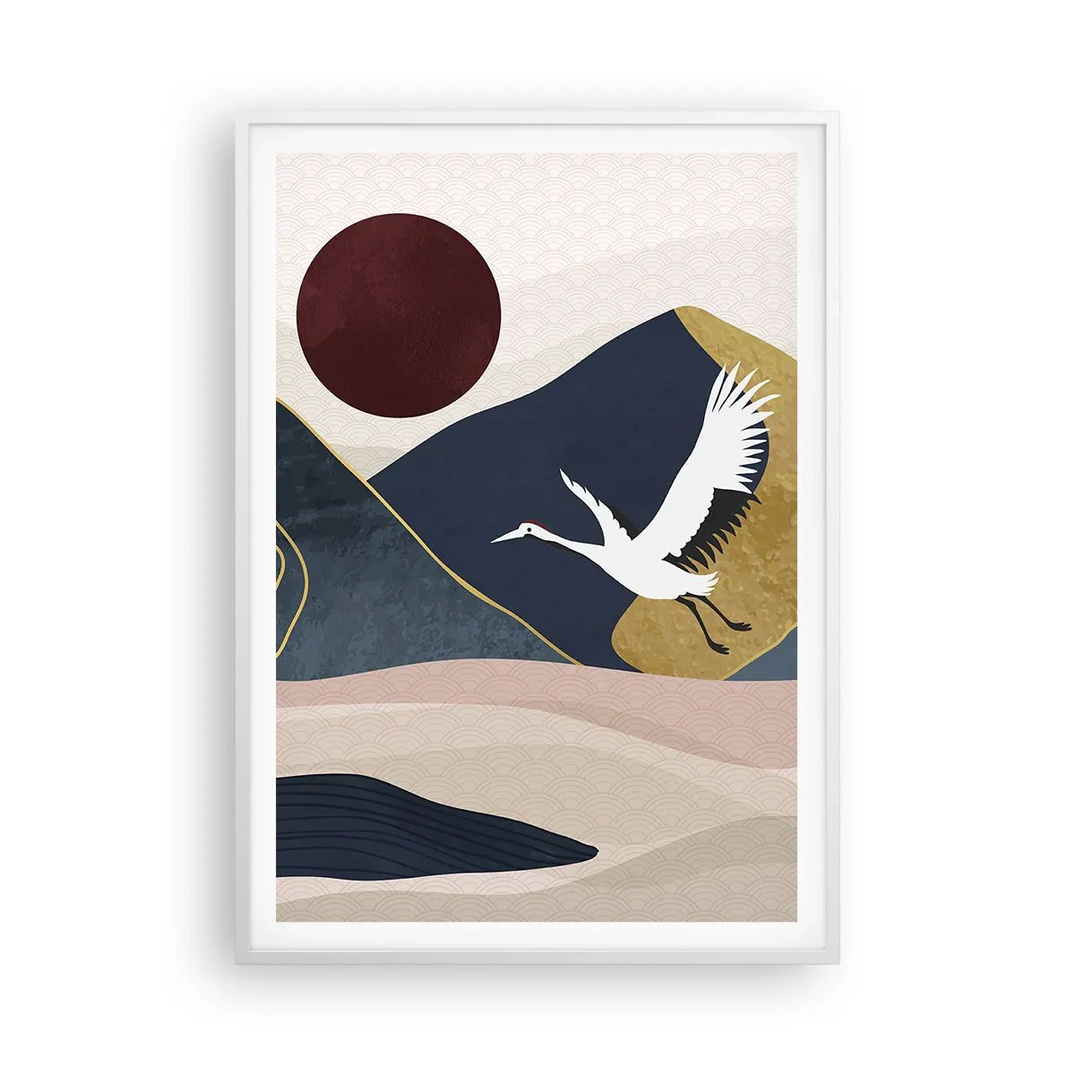 Affiche dans un cadre blanc - Poster - Encore une fois, la journée s'est ÉCOULÉE - 70x100 cm