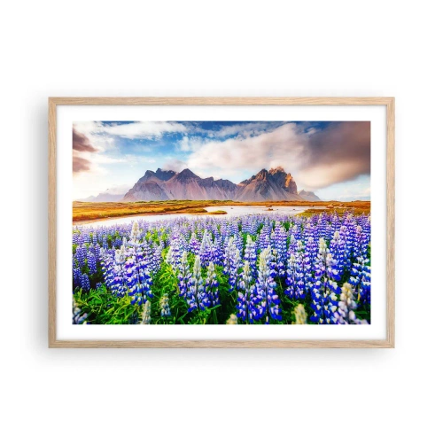 Affiche dans un chêne clair - Poster - La force et l'austérité côtoient la douceur - 70x50 cm