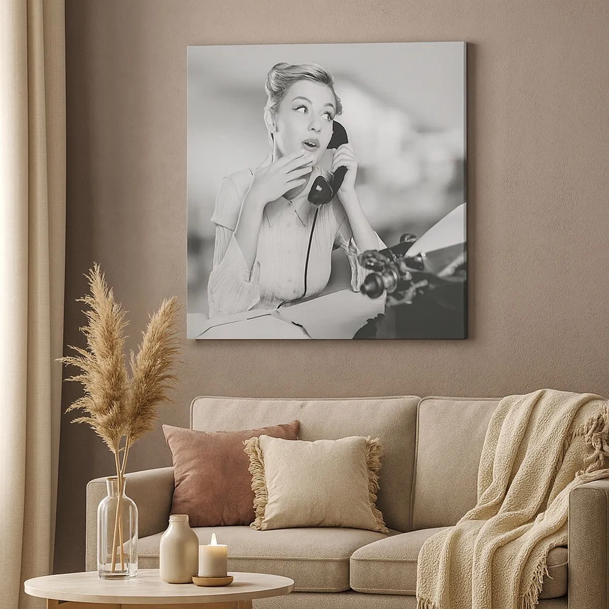 Impression sur toile - Image sur toile - Hello! Ici les années 50 - 30x30 cm