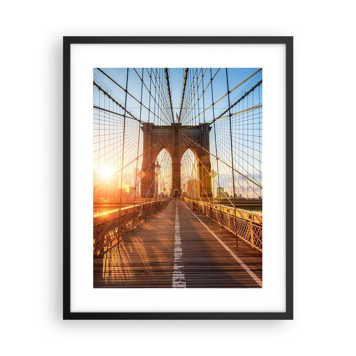 Affiche dans un cadre noir - Poster - Sur le pont d'or - 40x50 cm