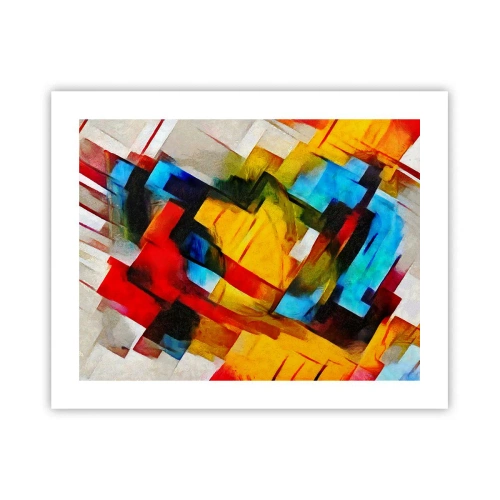 Affiche - Poster - Une superposition multicolore - 50x40 cm