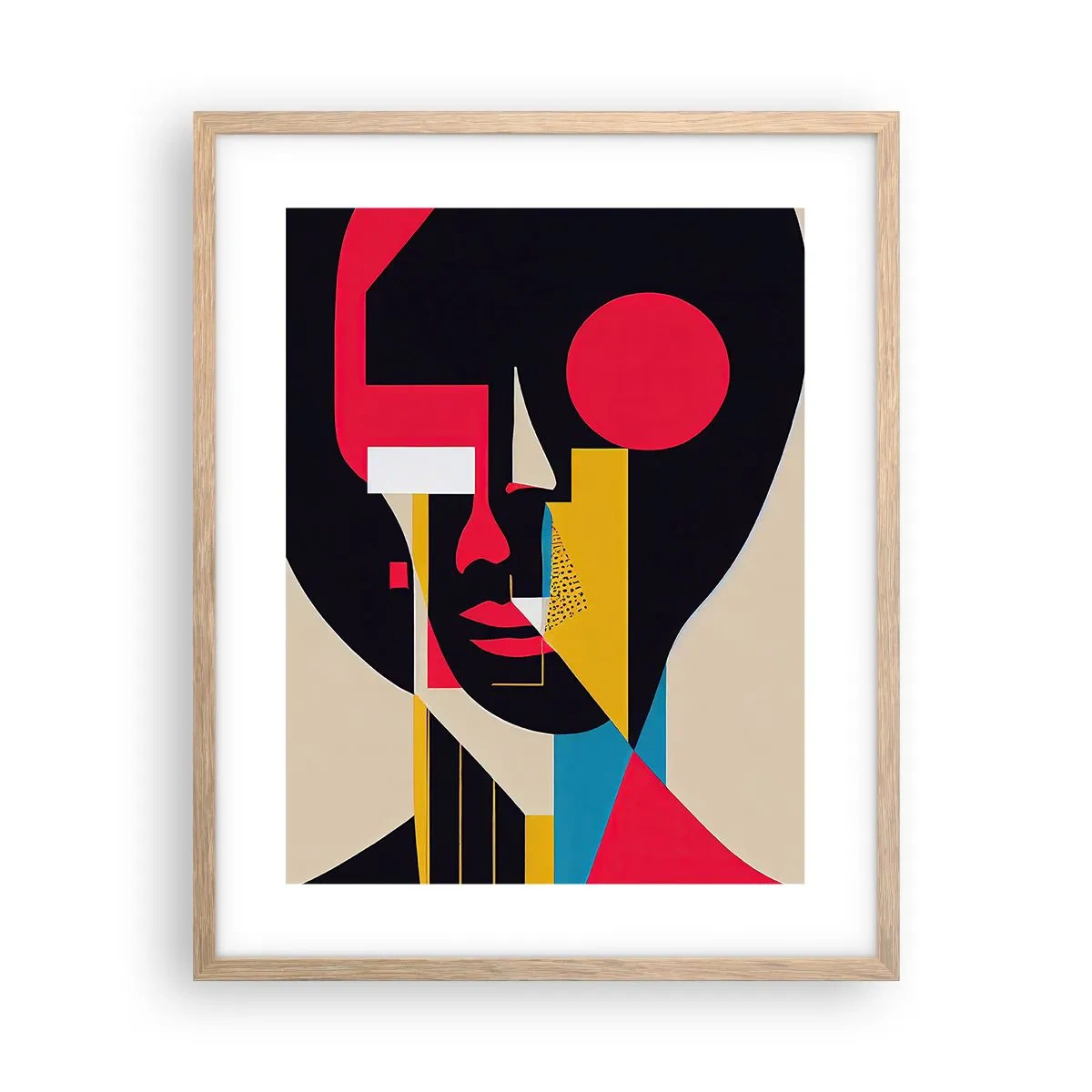 Affiche dans un chêne clair - Poster - Son monde intérieur - 40x50 cm
