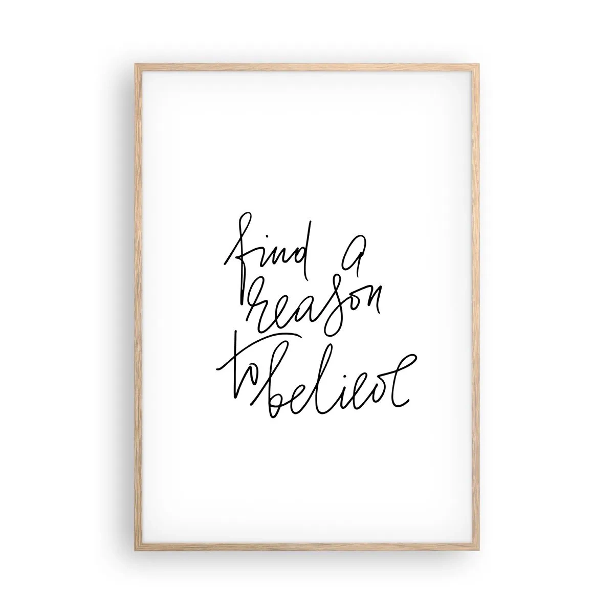 Affiche dans un chêne clair - Poster - C'est possible - 70x100 cm