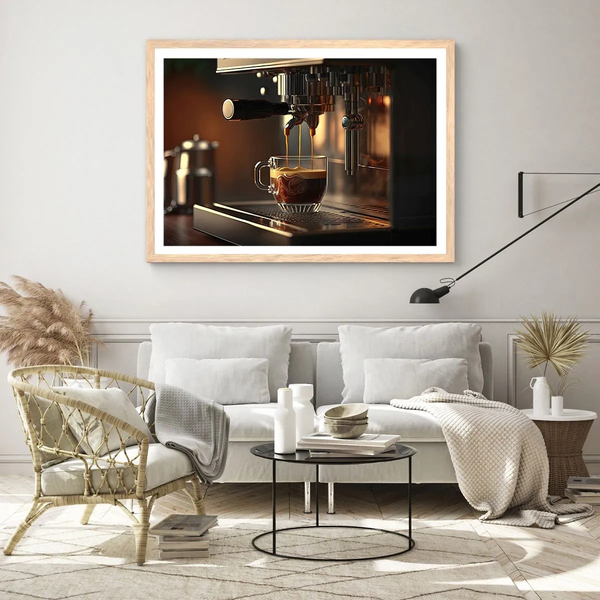 Affiche dans un chêne clair - Poster - Un mélange sensuel - 40x30 cm