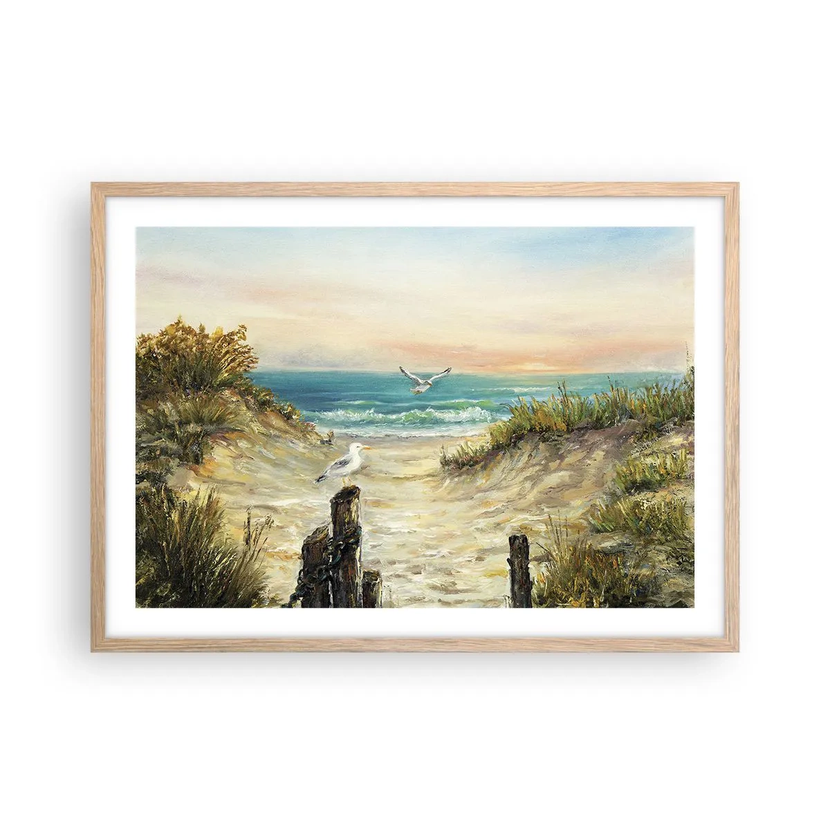 Affiche dans un chêne clair - Poster - Retraite au calme - 70x50 cm