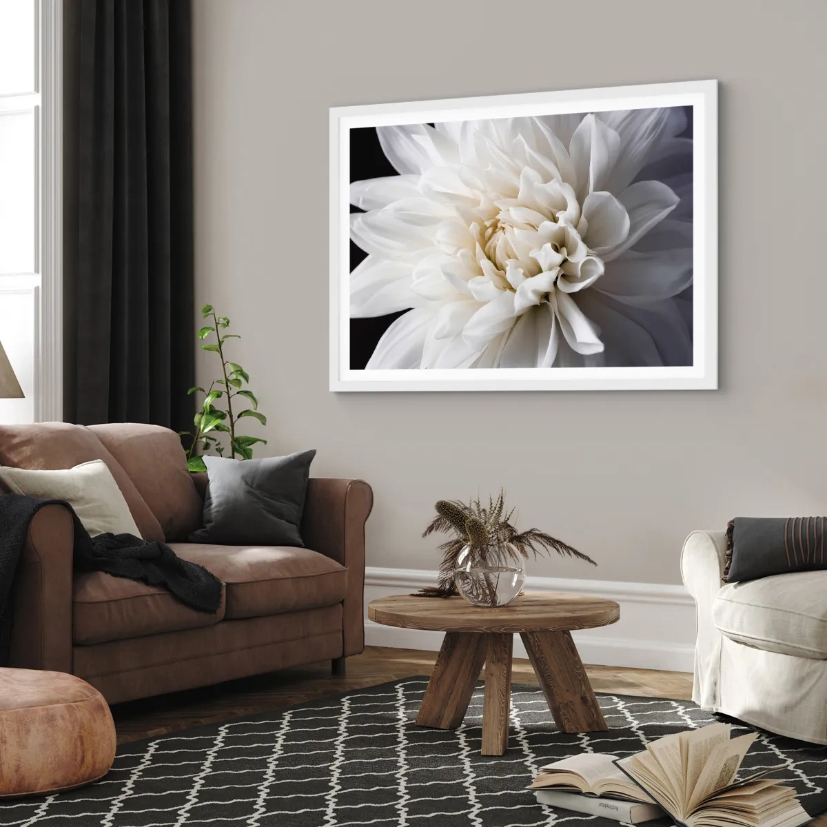 Affiche dans un cadre blanc - Poster - Le matin de la jeune mariéé - 100x70 cm