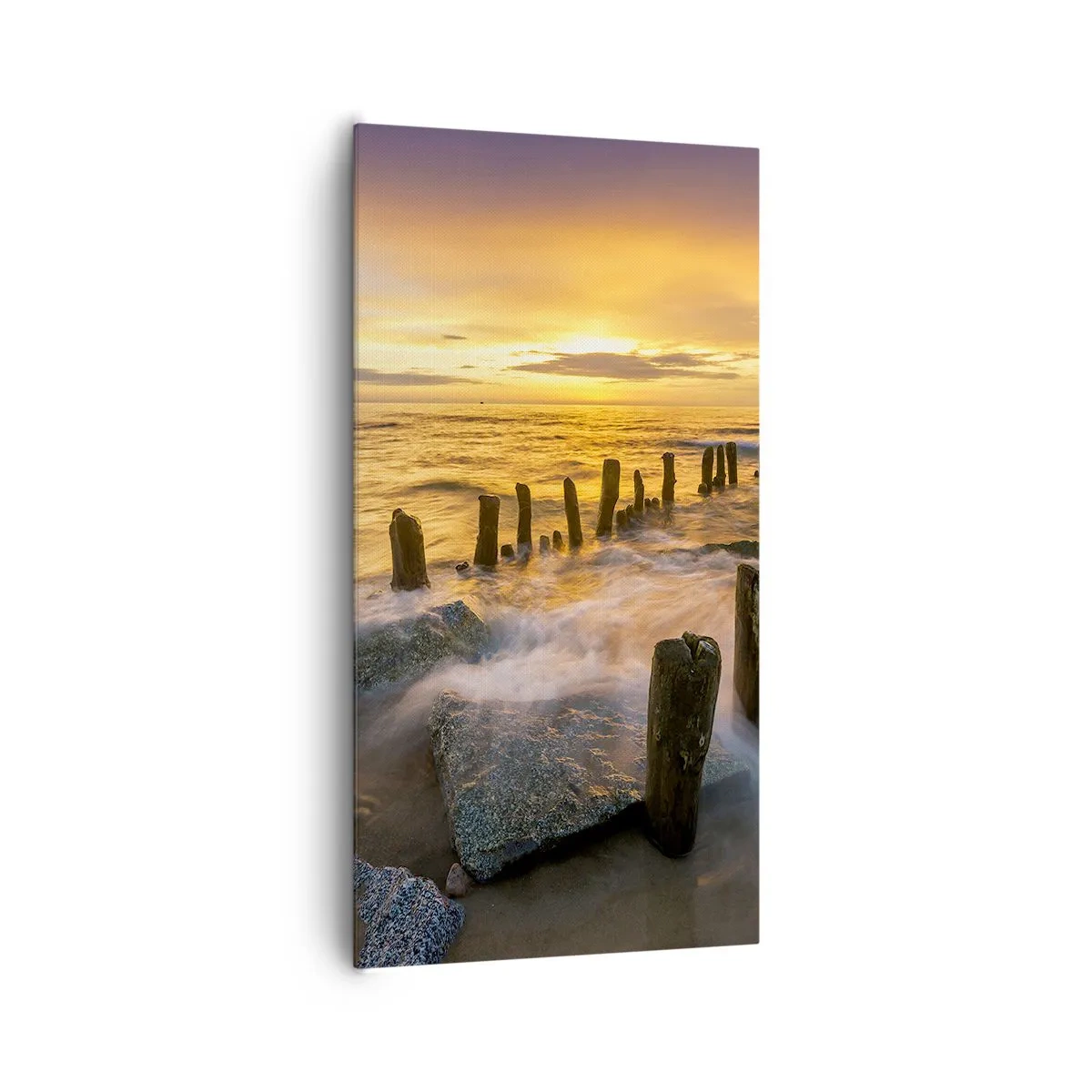 Impression sur toile - Image sur toile - La beauté brute de la mer Baltique - 65x120 cm