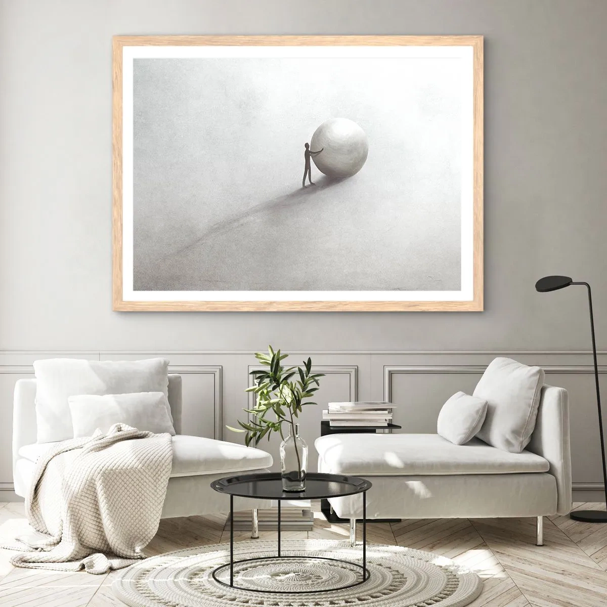 Affiche dans un chêne clair - Poster - Jeu de la vie - 91x61 cm