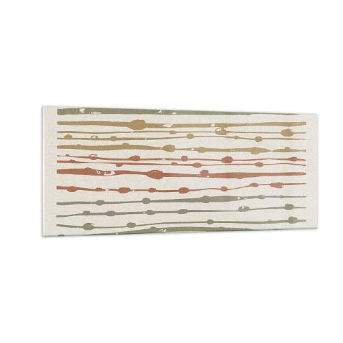 Impression sur verre - Image sur verre - Notation musicale des couleurs - 100x40 cm