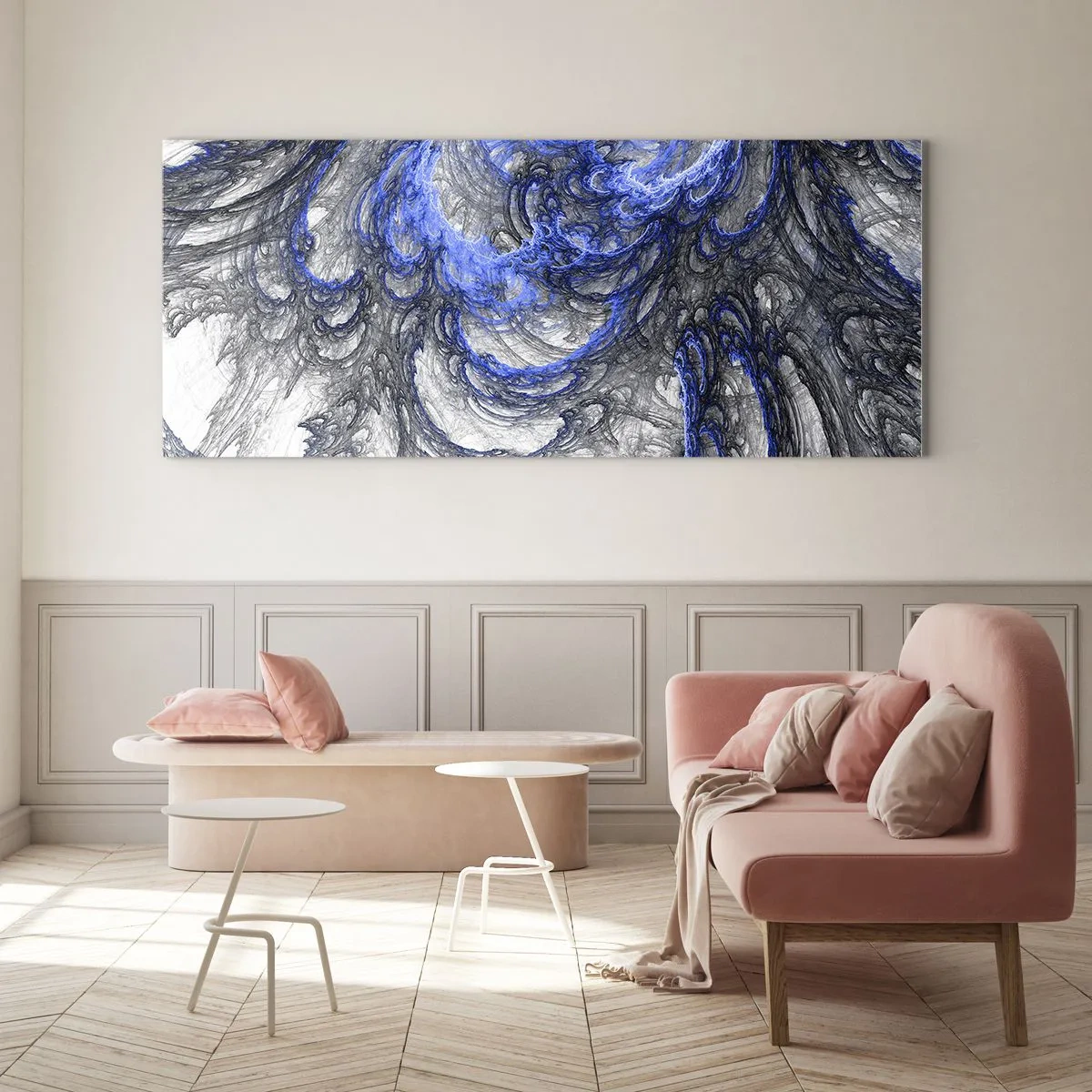 Impression sur verre - Image sur verre - La naissance d'une vague - 100x40 cm