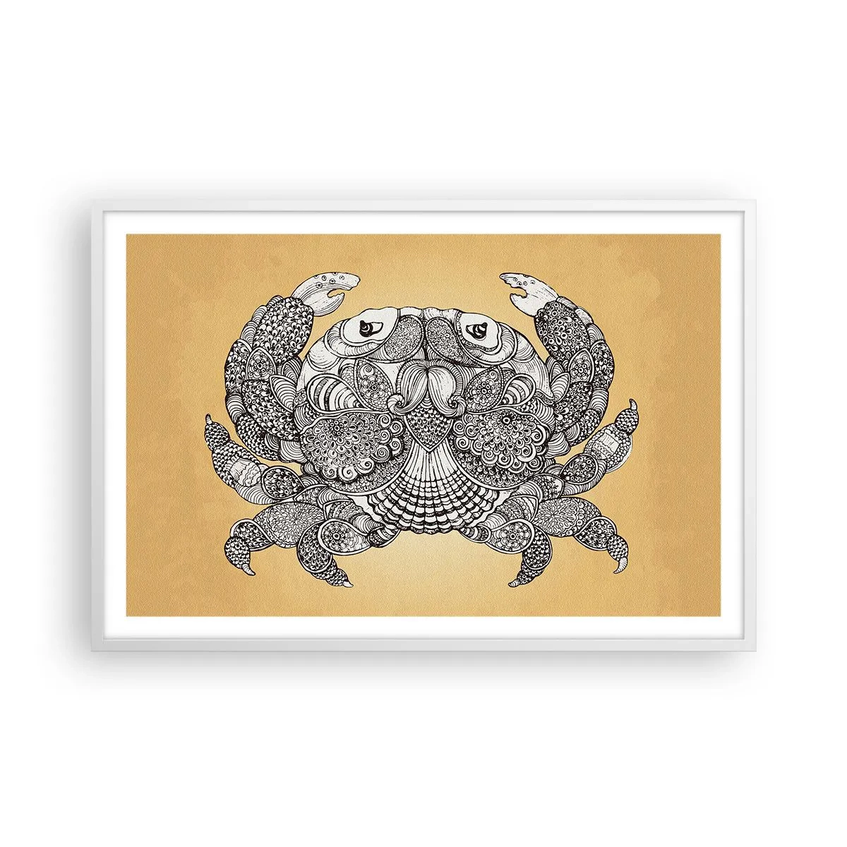 Affiche dans un cadre blanc - Poster - Les contes de M. Crabe - 91x61 cm