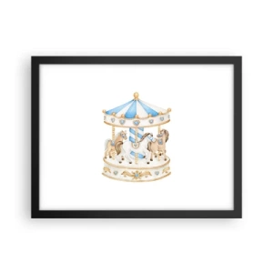 Affiche dans un cadre noir - Poster - Douce enfance - 40x30 cm