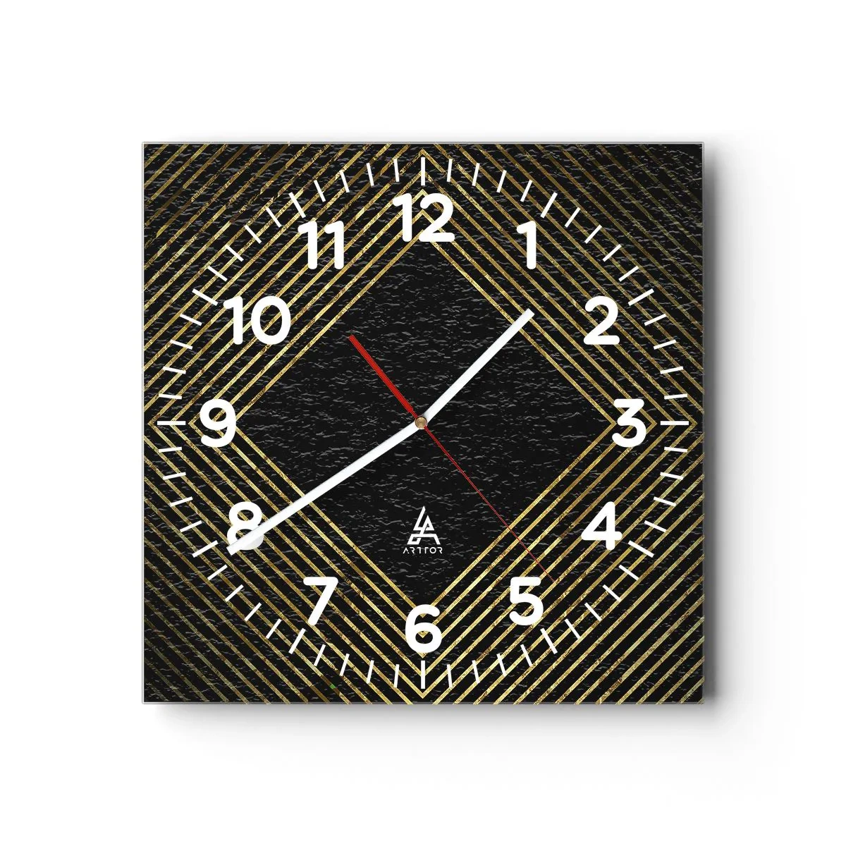 Horloge murale - Pendule murale - Géométrie dans un style glamour - 40x40 cm